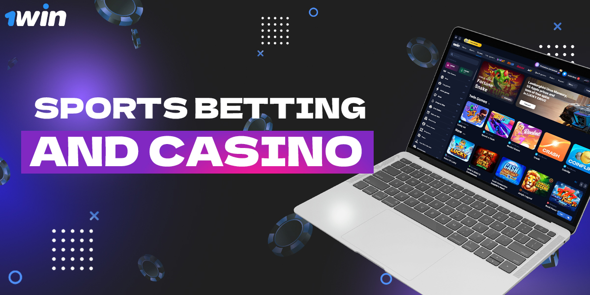Sports betting and online casino section on 1Win platform